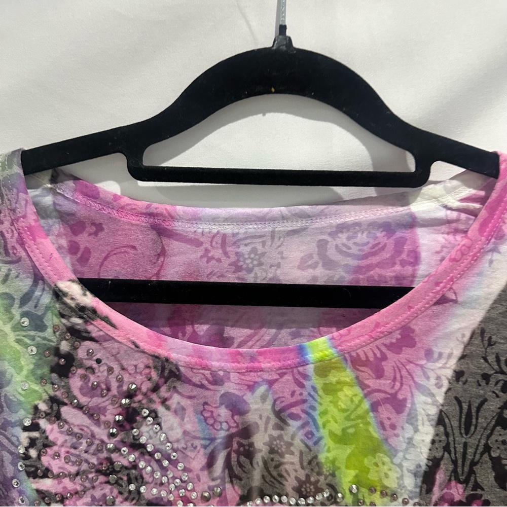 Abstract Mesh Long Sleeve Top - Picture 9 of 12